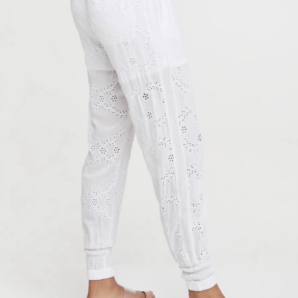 Young fabulous and Broke white eyelet pants